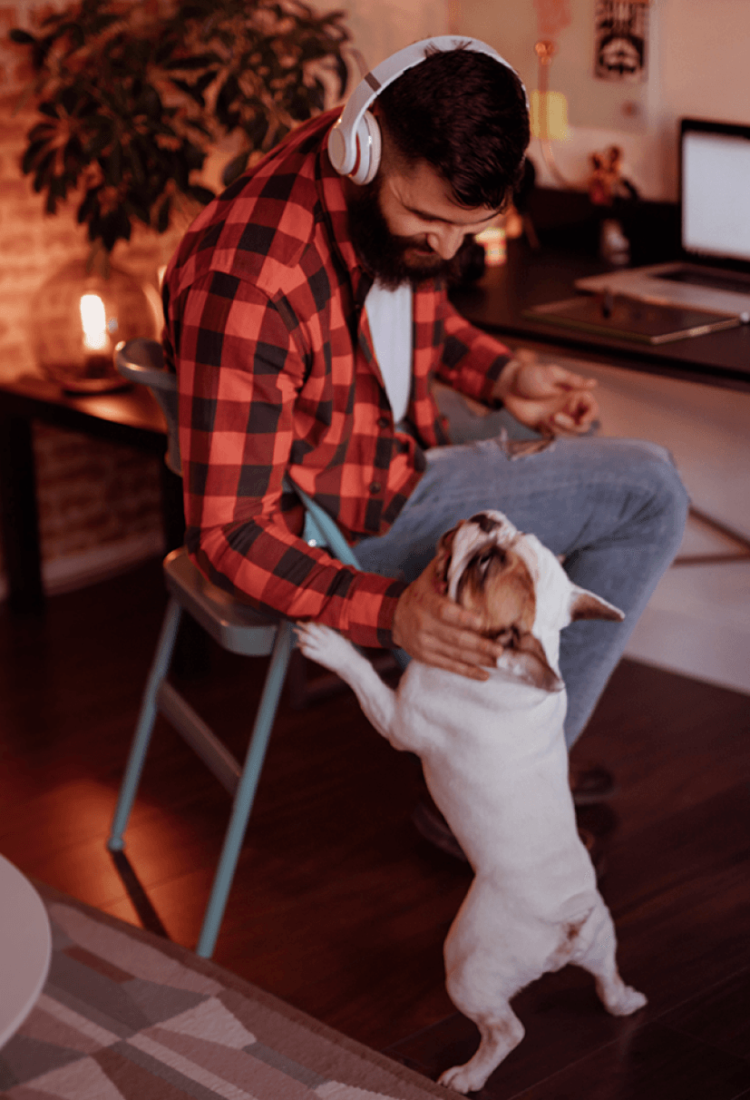 Maile with a dog working_image