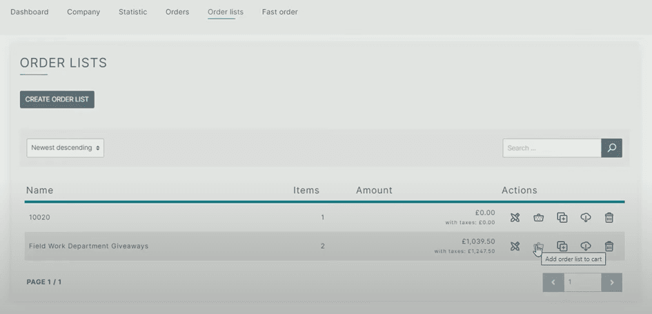 Shopware for e-commerce_image 6 Order list