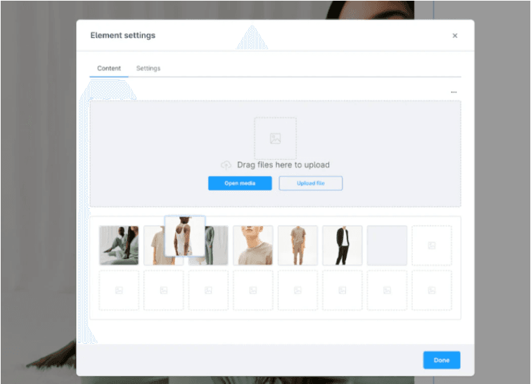 Shopware 6 admin panel - Element settings