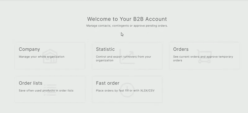 Shopware for e-commerce_image 5 B2B account
