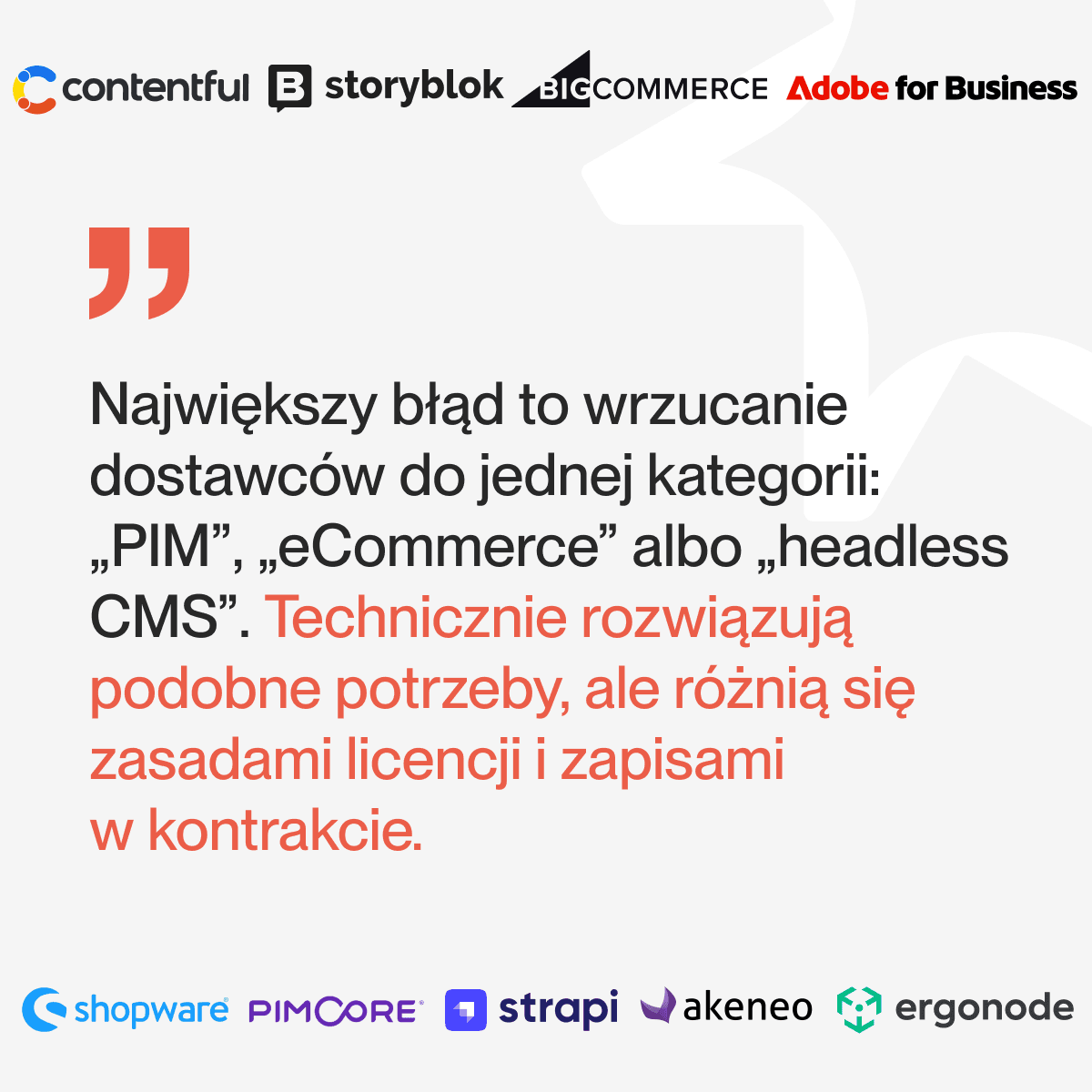 Understand licensing before you commit. The models behind PIM, e-commerce & headless CMS - image1 PL expert opinion