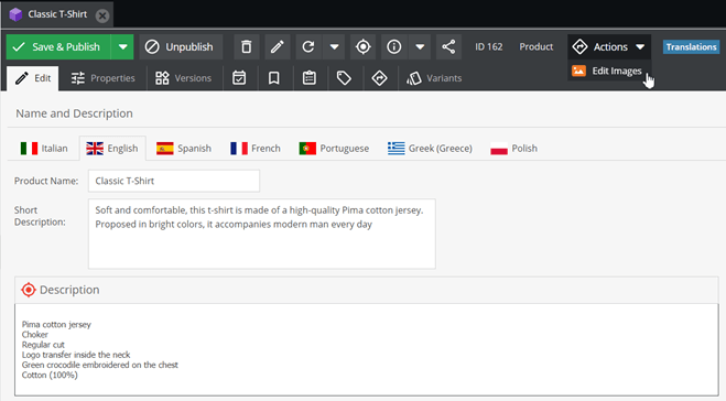 Why product data enrichment matters and how Akeneo & Pimcore do it - image4 Pimcore panel
