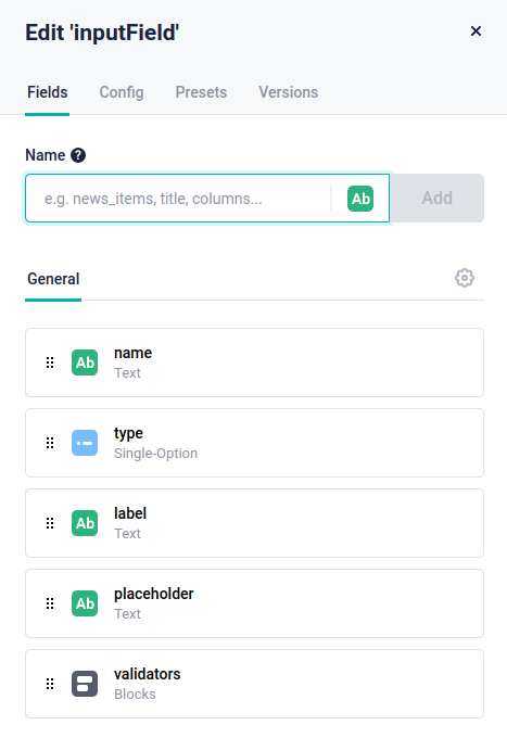 How to create dynamic forms with Storyblok and Vue.js/Nuxt?_image3_Edit inputField