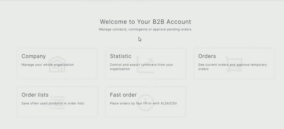 Shopware for e-commerce_image 5 B2B account