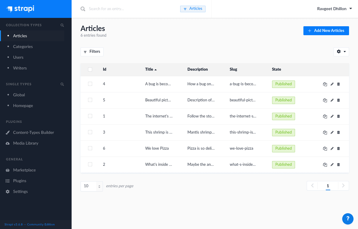 trapi 5 admin panel showing the Content-Type Builder