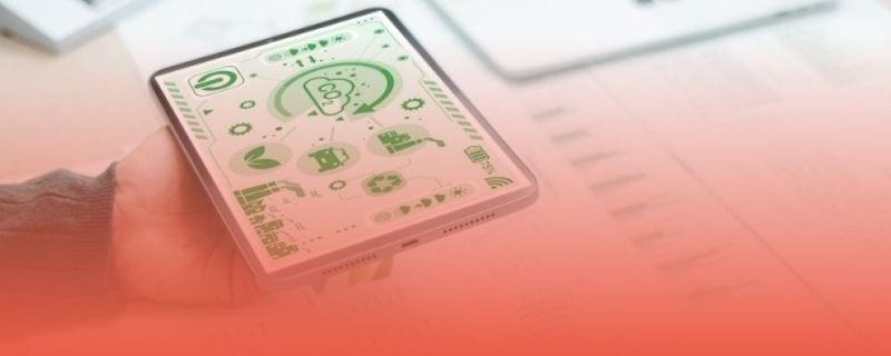 Digital product passport interface with sustainability and carbon footprint data, illustrating PIM integration with LCA data
