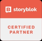 Storyblok certified partner badge_red