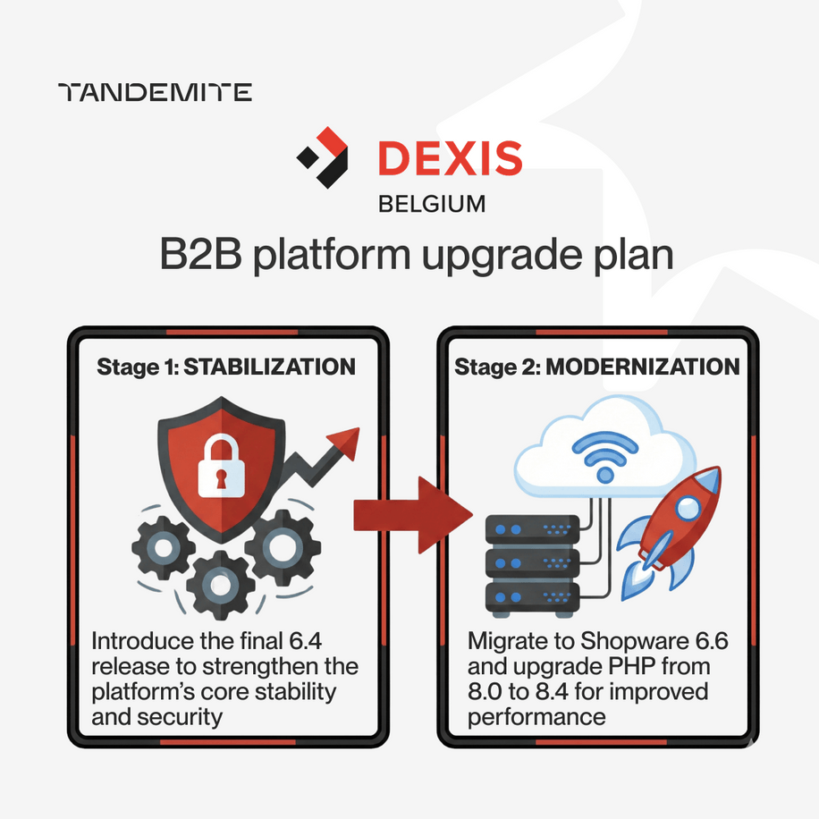 Why timely B2B platform updates are critical – DEXIS’ story on moving beyond Shopware 6.4.2 - image2 upgrade plan