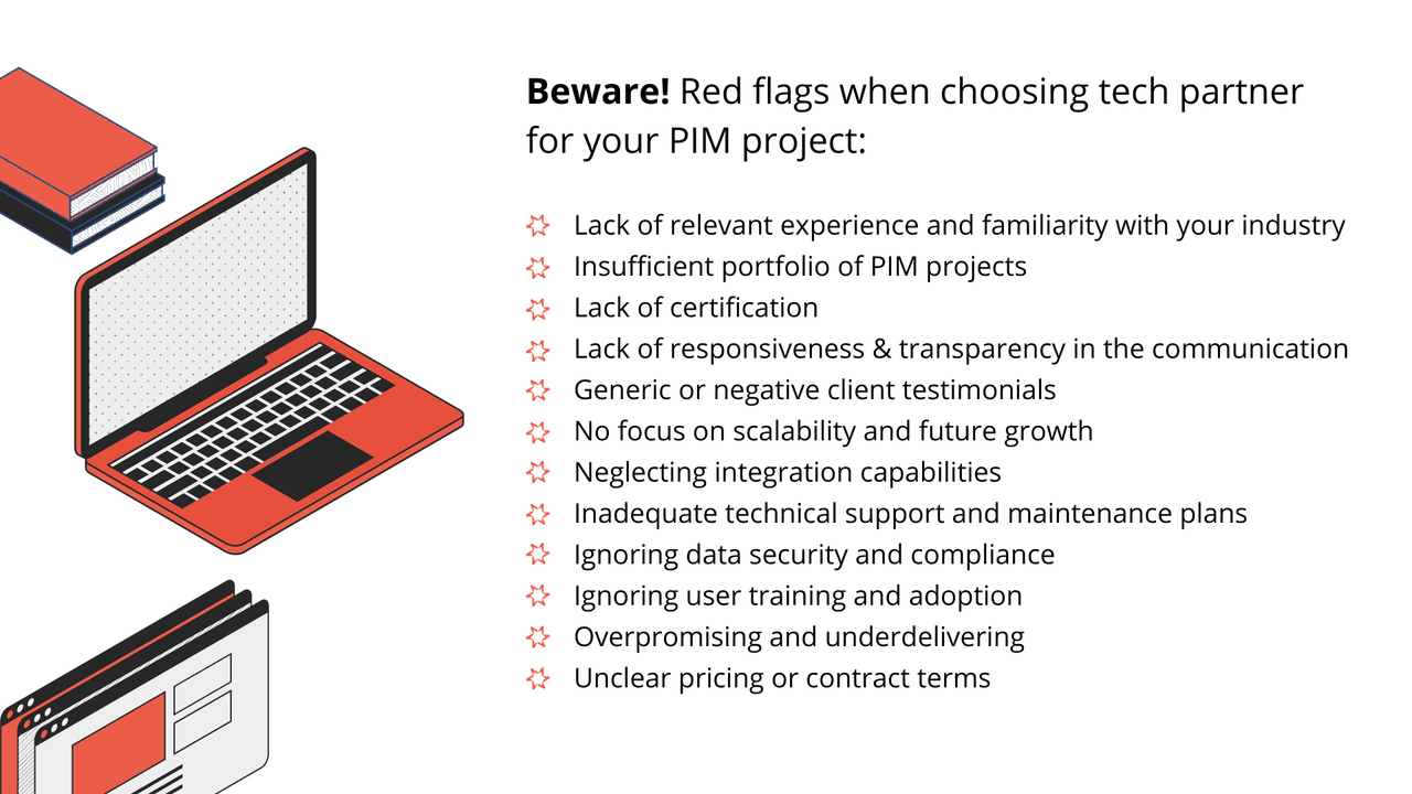 Red flags when choosing tech partner for your PIM project